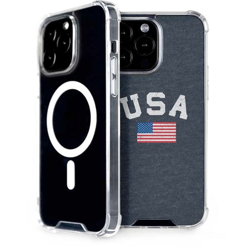 USA with American Flag iPhone 15 Pro Max MagSafe Case